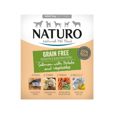 NATURO ΥΓΡΗ ΤΡΟΦΗ ΣΚΥΛΟΥ GRAIN-FREE SALMON 400gr